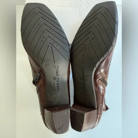 PAUL GREENE Leather Booties - Picture 7 of 10